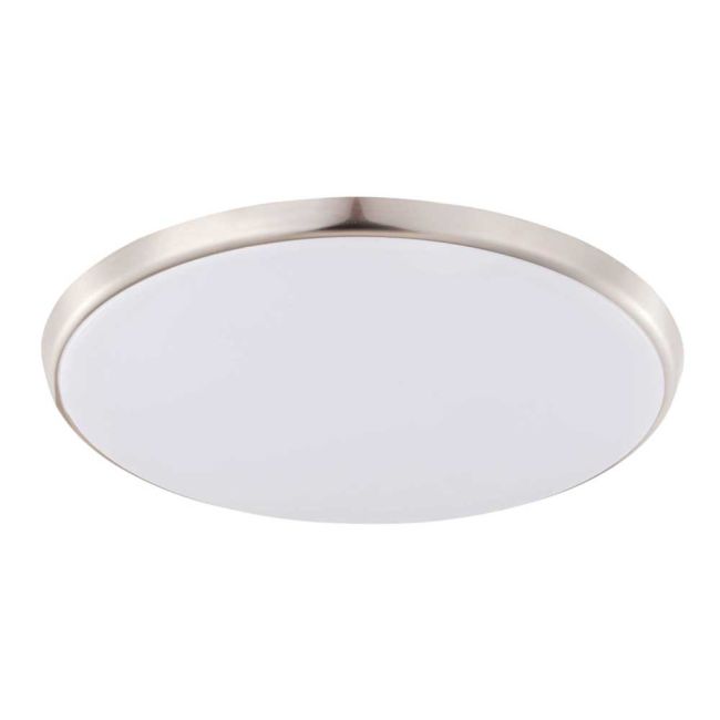 Ollie Satin Nickel 28W LED Oyster Light by Eglo