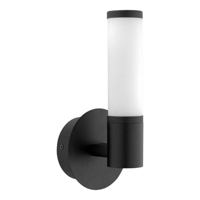 Palmera 1 Black and Opal Glass 4.5W LED Wall Light by Eglo