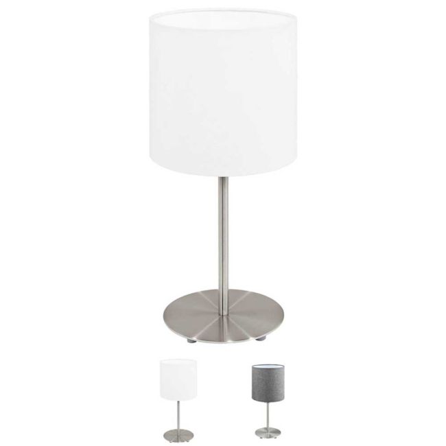 Pasteri Satin Nickel E27 Table Lamp by Eglo