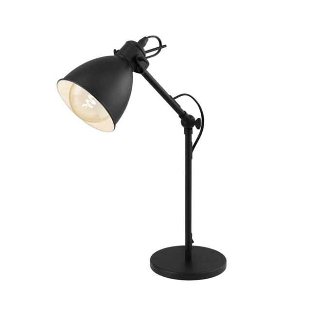 Priddy E27 Black Table Lamp by Eglo