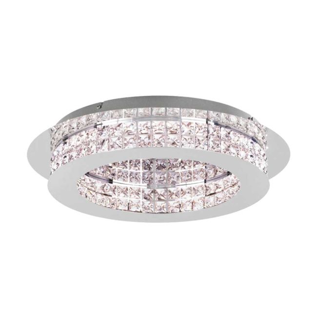 Principe 32W LED Chrome and Crystal Ceiling Light by Eglo