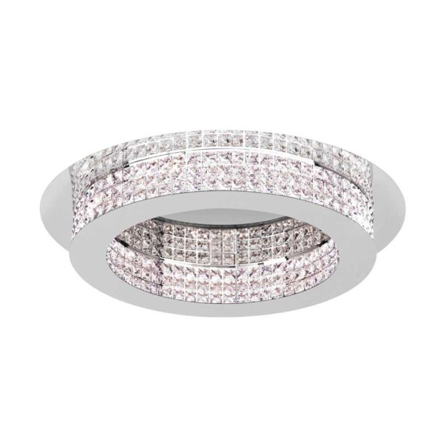 Principe 45W LED Chrome and Crystal Ceiling Light by Eglo
