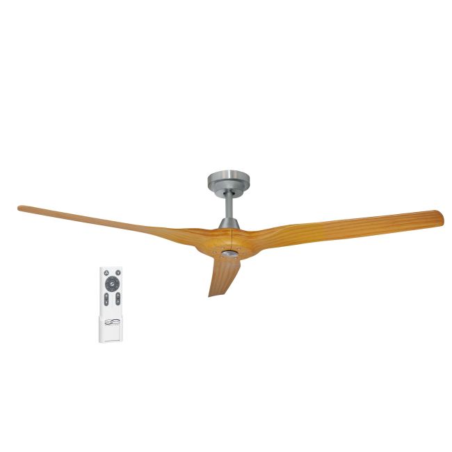 Radical 3 60" DC Hunter Pacific Brushed Aluminium/Bamboo Ceiling Fan