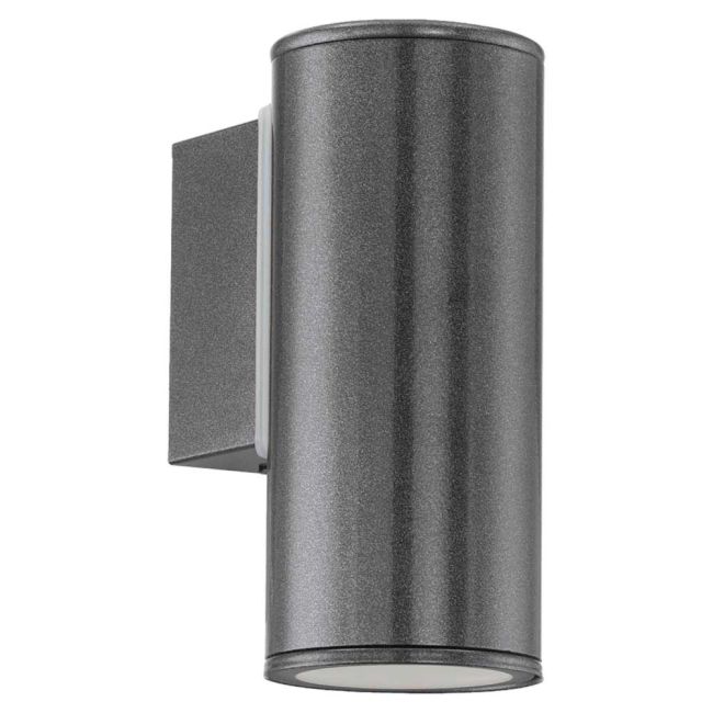 Riga GU10 LED Anthracite Exterior 1 Light Wall Light by Eglo