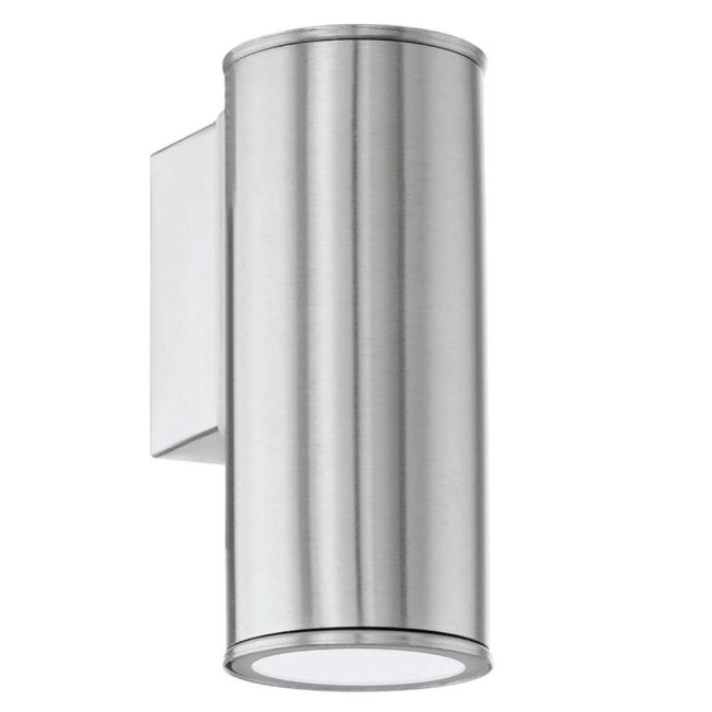 Riga GU10 LED Stainless Steel Exterior 1 Light Wall Light by Eglo
