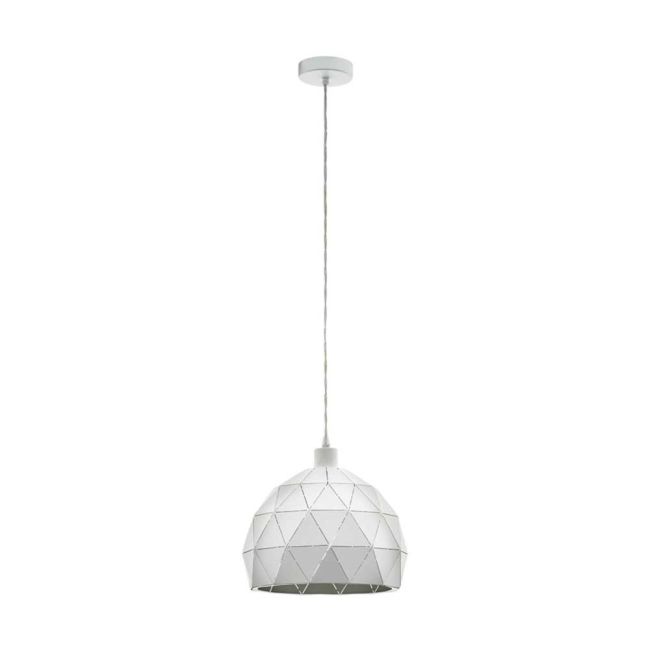 Roccaforte White E27 Medium Pendant Light by Eglo