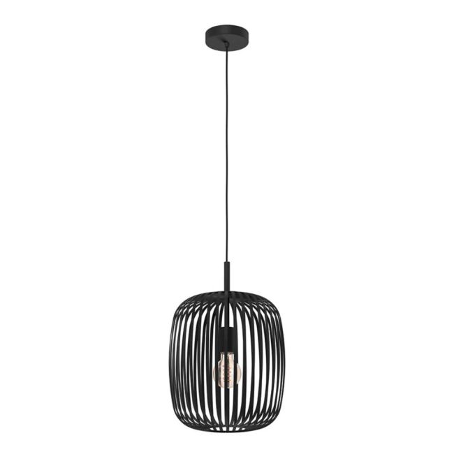 Romazzina E27 Black 1 Light Pendant by Eglo