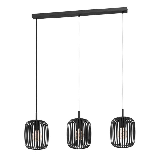 Romazzina E27 Black 3 Light Pendant by Eglo