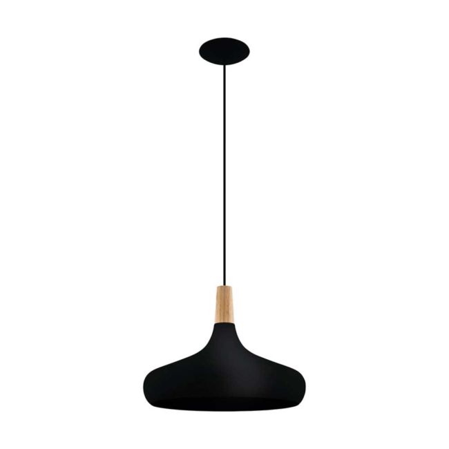 Sabinar Black E27 Large Pendant Light by Eglo