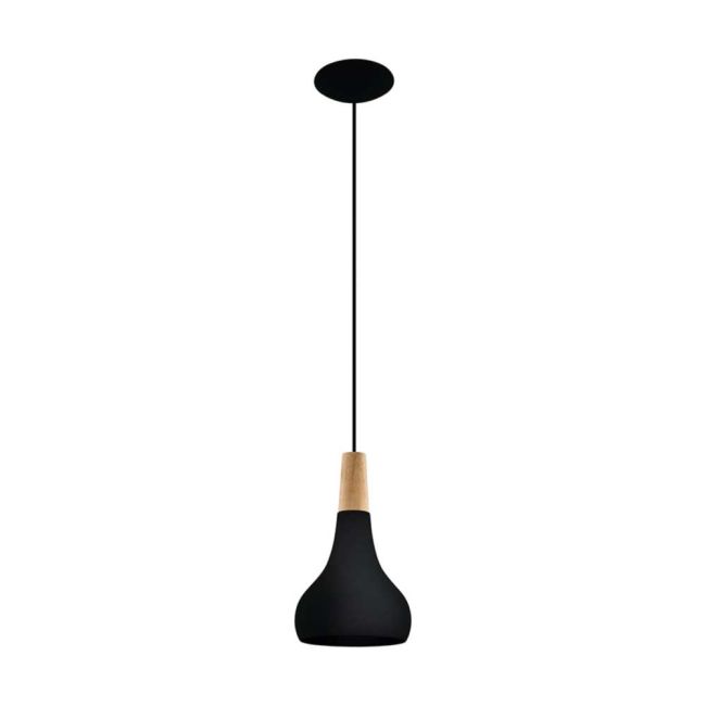 Sabinar Black E27 Small Pendant Light by Eglo