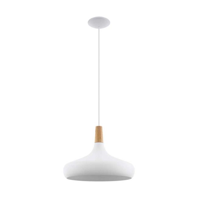 Sabinar White E27 Large Pendant Light by Eglo