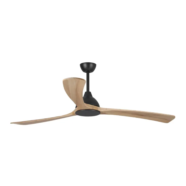 Sanctuary 70" DC Ceiling Fan in Matt Black with Natural by Fanco KF6010-219