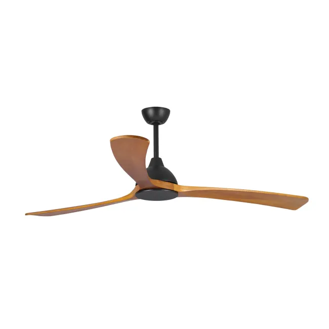 Sanctuary 70" DC Ceiling Fan in Matt Black with Teak by Fanco KF6010-218