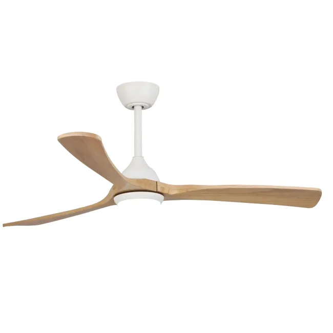 Sanctuary DC 52" Ceiling Fan & Light in White with Natural by Fanco F6001-119