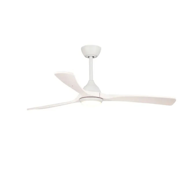 Sanctuary DC 52" Ceiling Fan & Light in White/White Wash by Fanco F6001-120