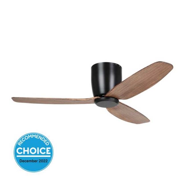 Seacliff 44" DC Eglo Ceiling Fan in Black with Light Walnut 20523406