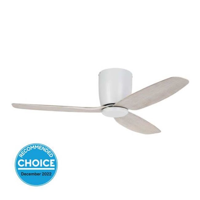 Seacliff 44" DC Eglo Ceiling Fan in White with Gessami Oak 20523405