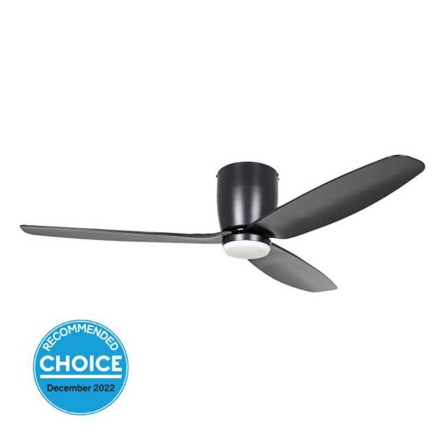 Seacliff 52" DC Eglo Ceiling Fan with LED Light in Black 20523702