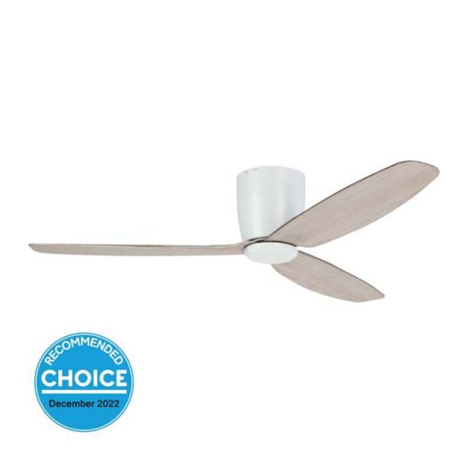 Seacliff 52" DC Eglo Ceiling Fan in White with Gessami Oak 20523505