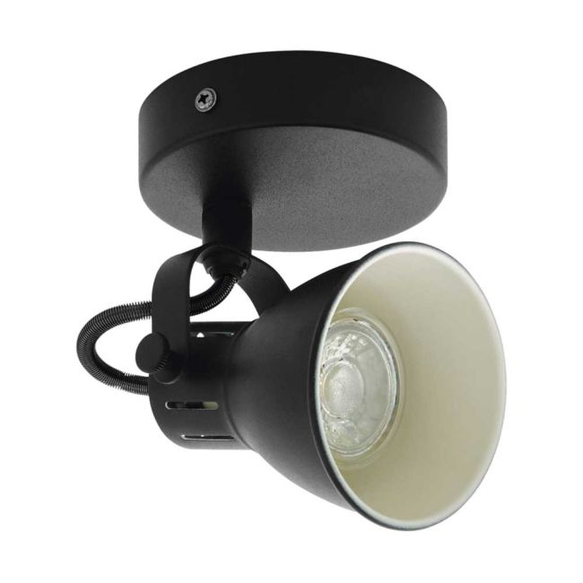 Seras 2 Black 1 Light 5W LED Spotlight by Eglo