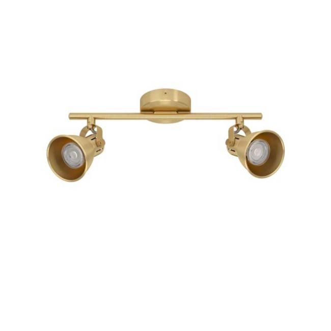 Seras Brushed Brass 2 Light 5W LED Spotlight by Eglo
