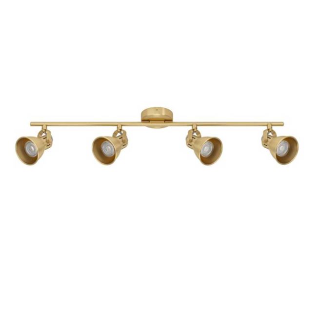 Seras Brushed Brass 4 Light 5W LED Spotlight by Eglo