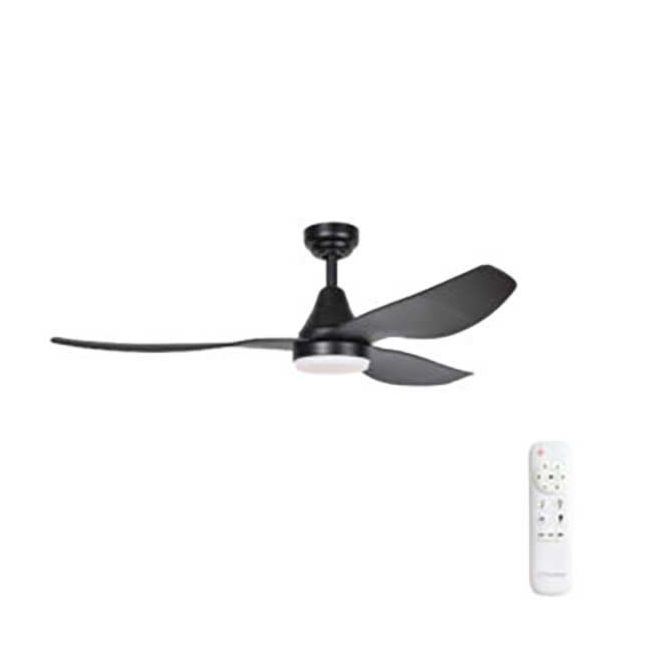 Simplicity 52" DC ThreeSixty Ceiling Fan with LED Light in Black SIM52BKLED