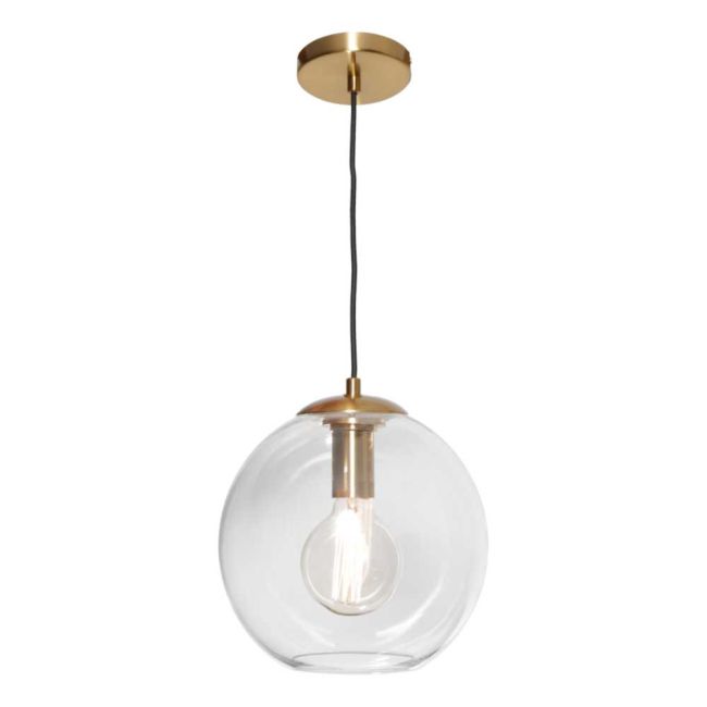 Small Orpheus Cougar Lighting Pendant Gold with Clear Glass