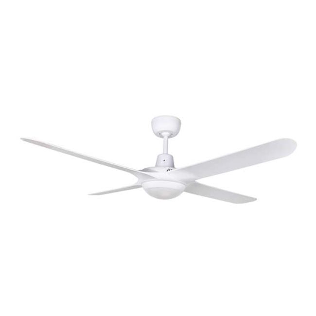 Spyda 50" AC 4 Blade Ventair Ceiling Fan with LED Light in White Satin SPY1254WH-L