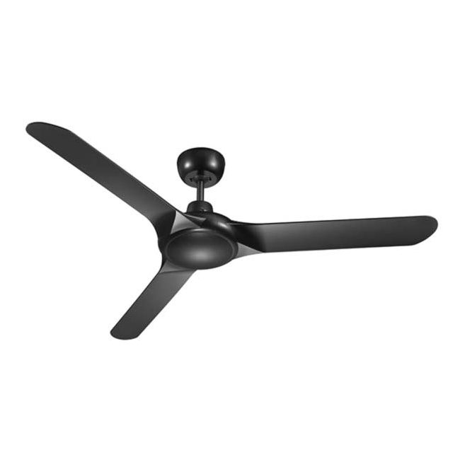 Spyda 56" AC 3 Blade Ventair Ceiling Fan in Matt Black SPY1423NBL