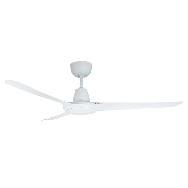 Spyda EC 56" Smart Ceiling Fan & LED Light in Satin White by Ventair SPYEC1423WH-L