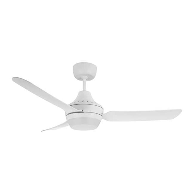 Stanza 48" AC Ventair Ceiling Fan with B22 Light in White Satin STA1203WH-L