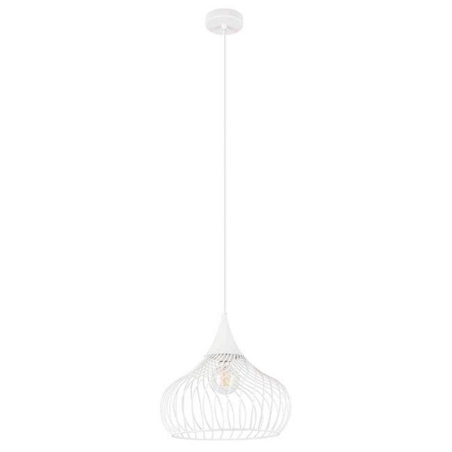 Staverton White E27 Pendant Light by Eglo
