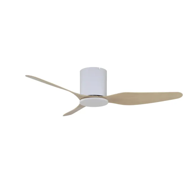 Studio White & Beechwood 48" DC Ceiling Fan by Fanco F9010-121