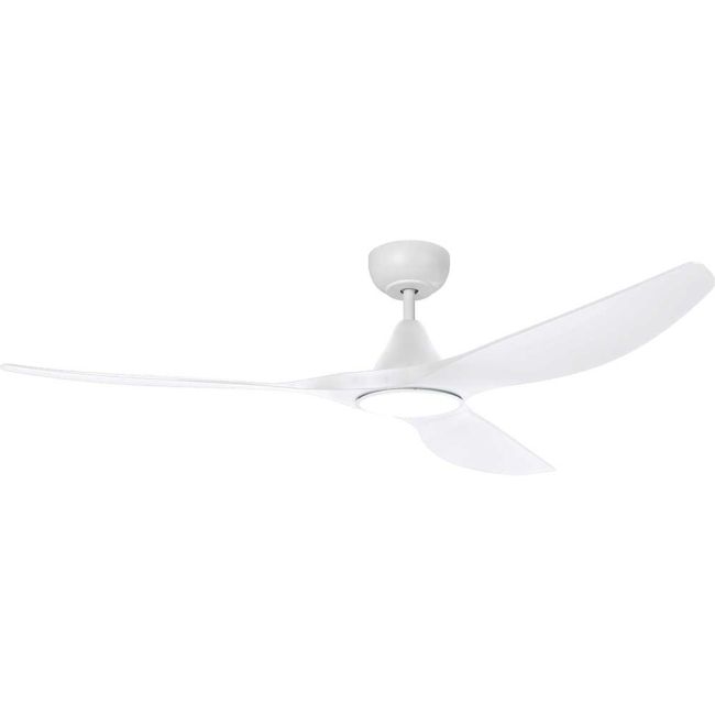 Surf 60" DC Ceiling Fan and LED Light in White by Eglo 20550201