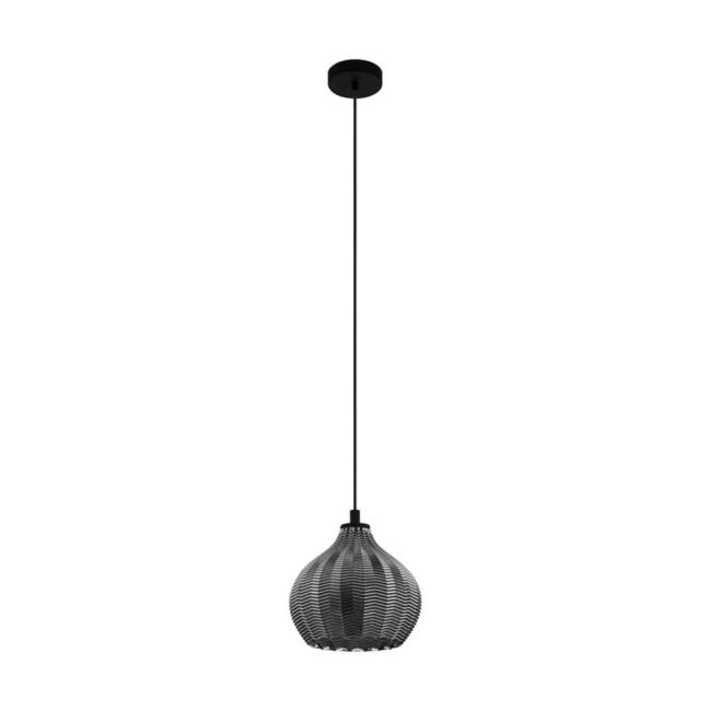 Tamallat Black Glass Pendant Light by Eglo