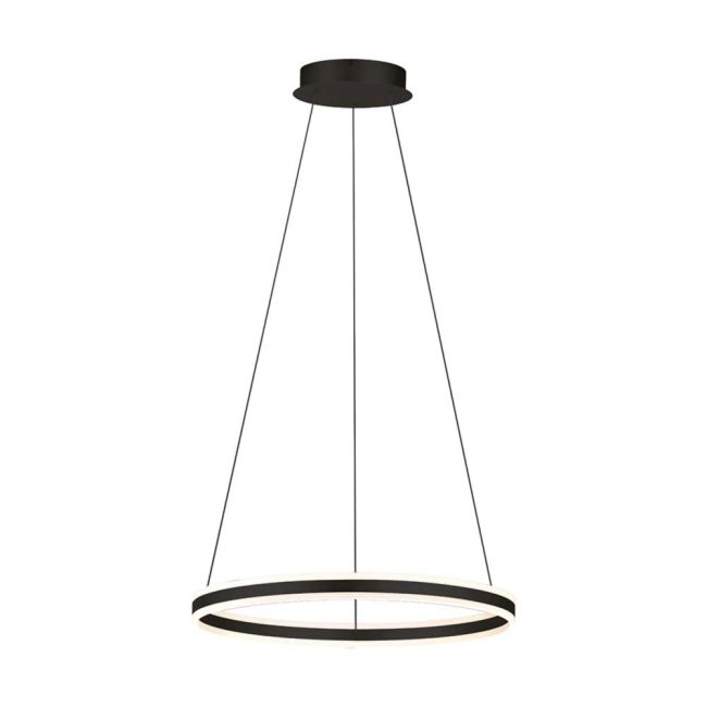 Tonarella Black 78W LED 1 Ring Pendant Light by Eglo