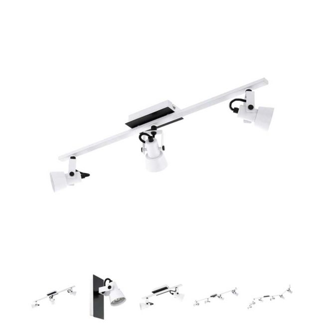 Trillo Black & White GU10 LED Spotlight by Eglo