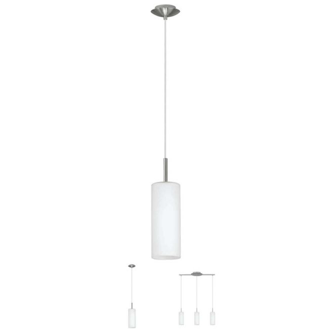 Troy 3 Opal Glass Pendant Light by Eglo