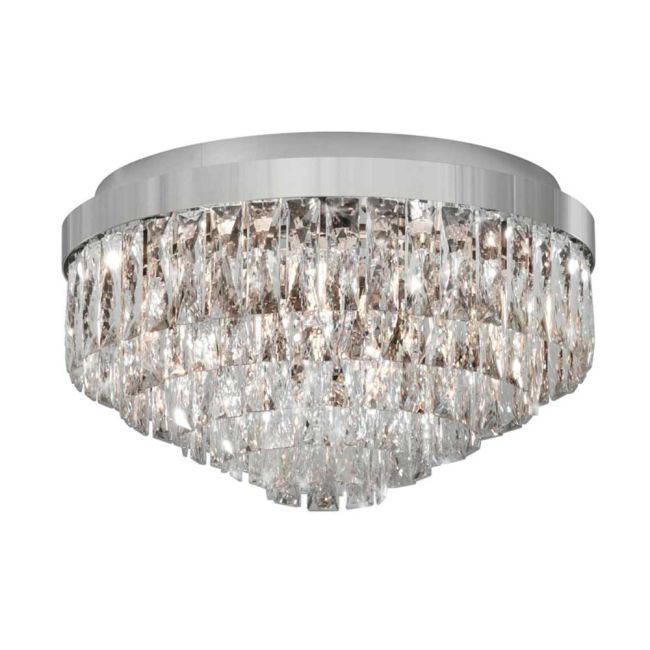 Valparaiso Chrome & Crystal 8 Light Ceiling Light by Eglo