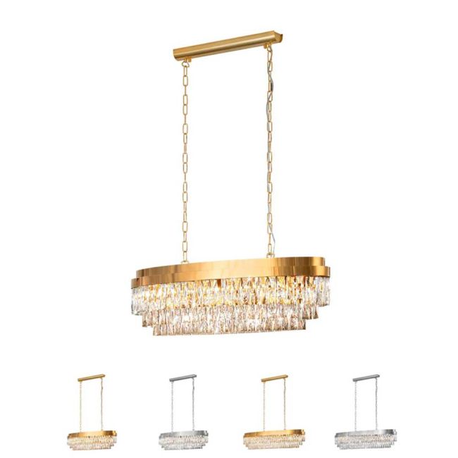 Valparaiso Crystal Pendant Light by Eglo