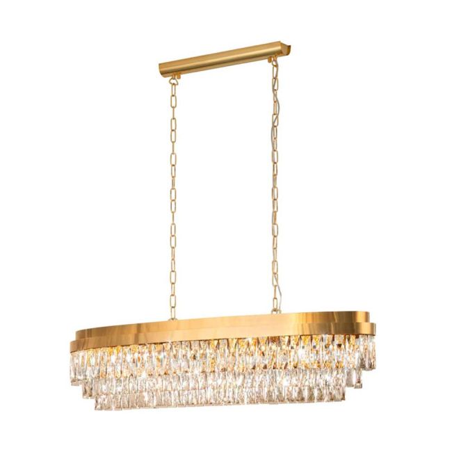 Valparaiso Gold & Crystal 13 Light Pendant by Eglo