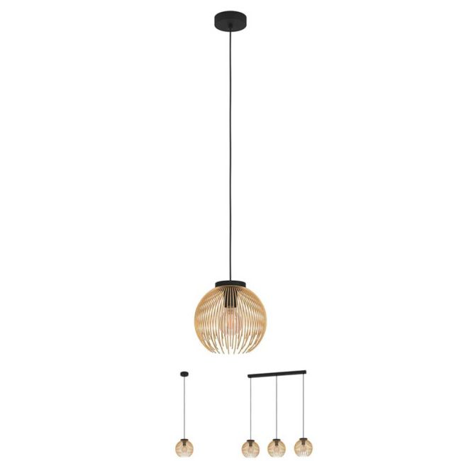 Venezuela Black and Gold Pendant Light by Eglo