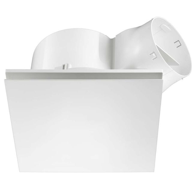 Ventair Airbus 300 Industrial Strength Airflow Premium Quality Side Ducted Square Extra Low Profile Exhaust Fan in White