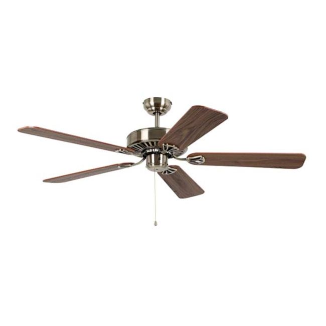 Waikiki 52" AC Eglo Ceiling Fan in Antique Brass with Walnut 20518109