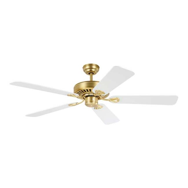 Waikiki 52" AC Eglo Ceiling Fan in Brass with White 20518111