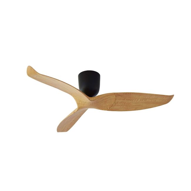 Aeratron AE3+ 50" DC Ceiling Fan with Remote Control Black and Light Woodgrain PL350BTL