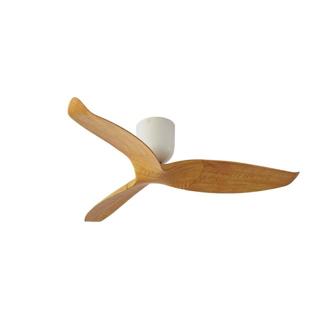 Aeratron AE3+ 60" DC Ceiling Fan with Remote Control White and Light Woodgrain PL360WTL