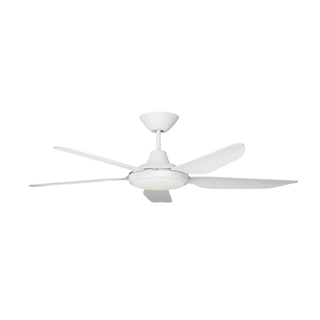Airborne Storm LED Light 52" DC Ceiling Fan with Remote Control White STO-552-WH-L