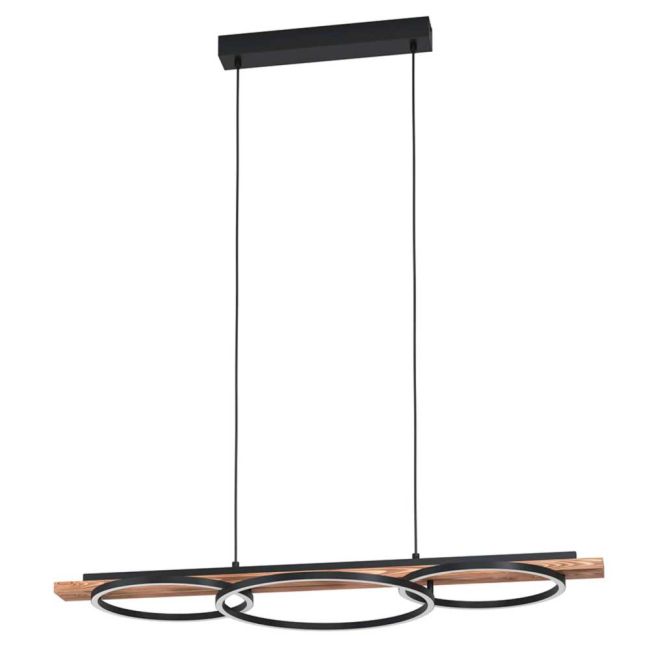 Boyal Rustic Wood LED Pendant Light by Eglo